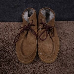 Vans Suede Moccasin Chukka Boots Men Size 9 Tan Fair Condition VN-0QGU7B8